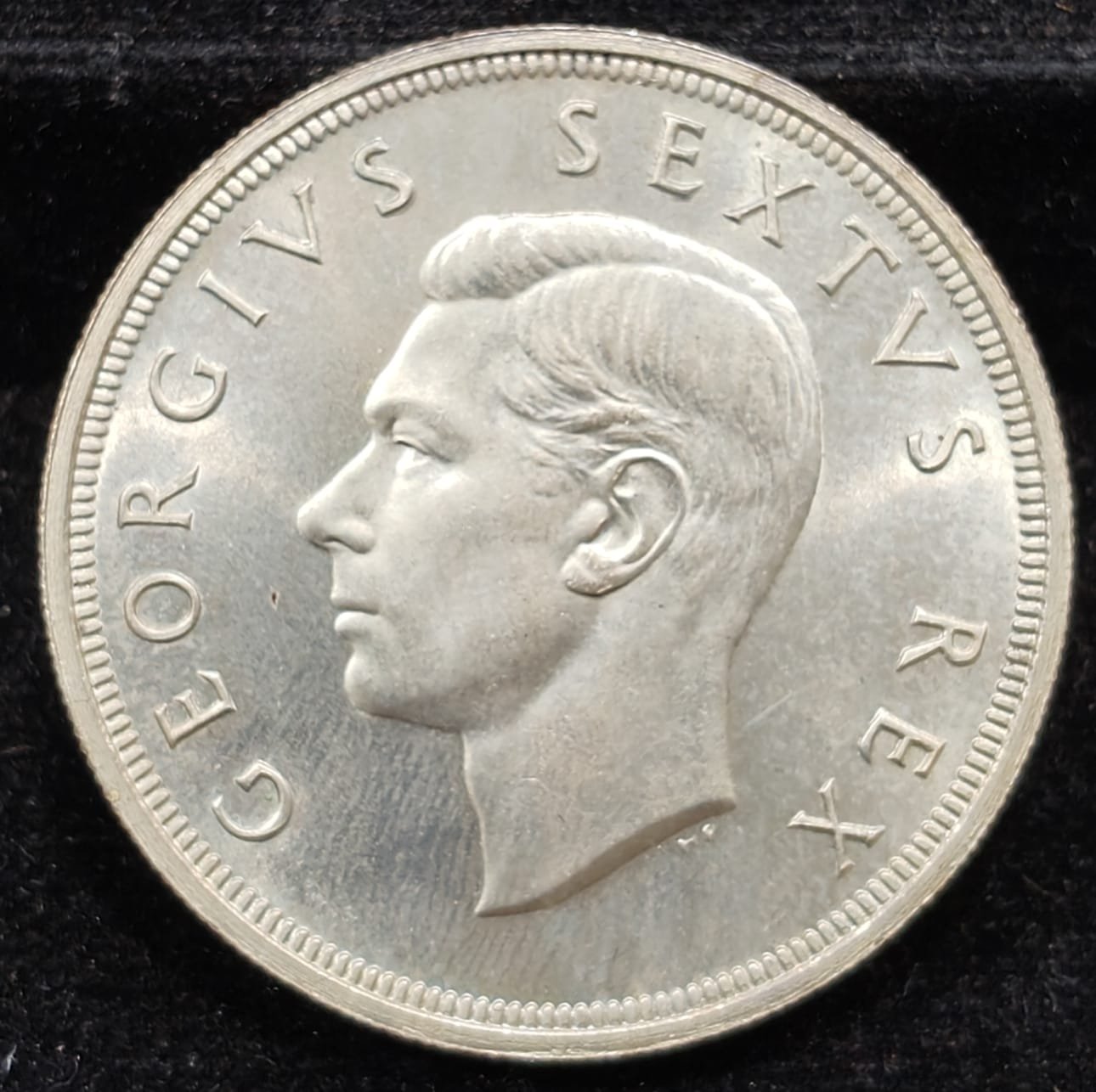 South Africa 5 Shillings 1952 - George VI 300 Years of Cape Town Rare Silver UNC Coin