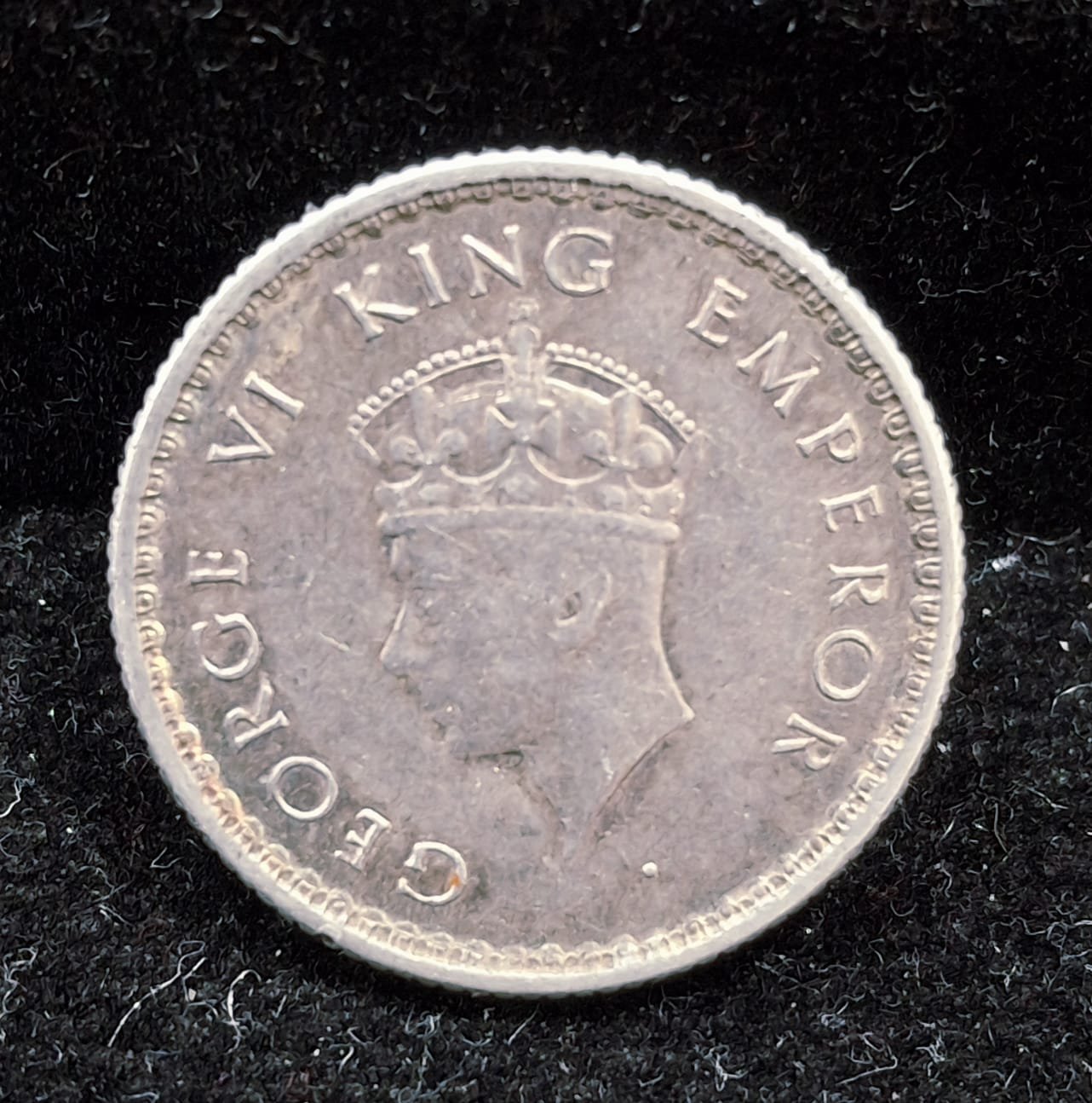 India - British ¼ Rupee 1939 - George VI Rare Silver Coin #V-67 - Image 2