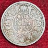 BRITISH INDIA 1/2 RUPEES -GEORGE V 1924 RARE SILVER COIN #V-315