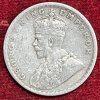 BRITISH INDIA 1/2 RUPEES -GEORGE V 1917 RARE SILVER COIN #V-330 - Image 2