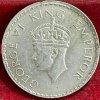 BRITISH INDIA 1 RUPEES GEORGE VI 1940 RARE SILVER COIN #V-345 - Image 2