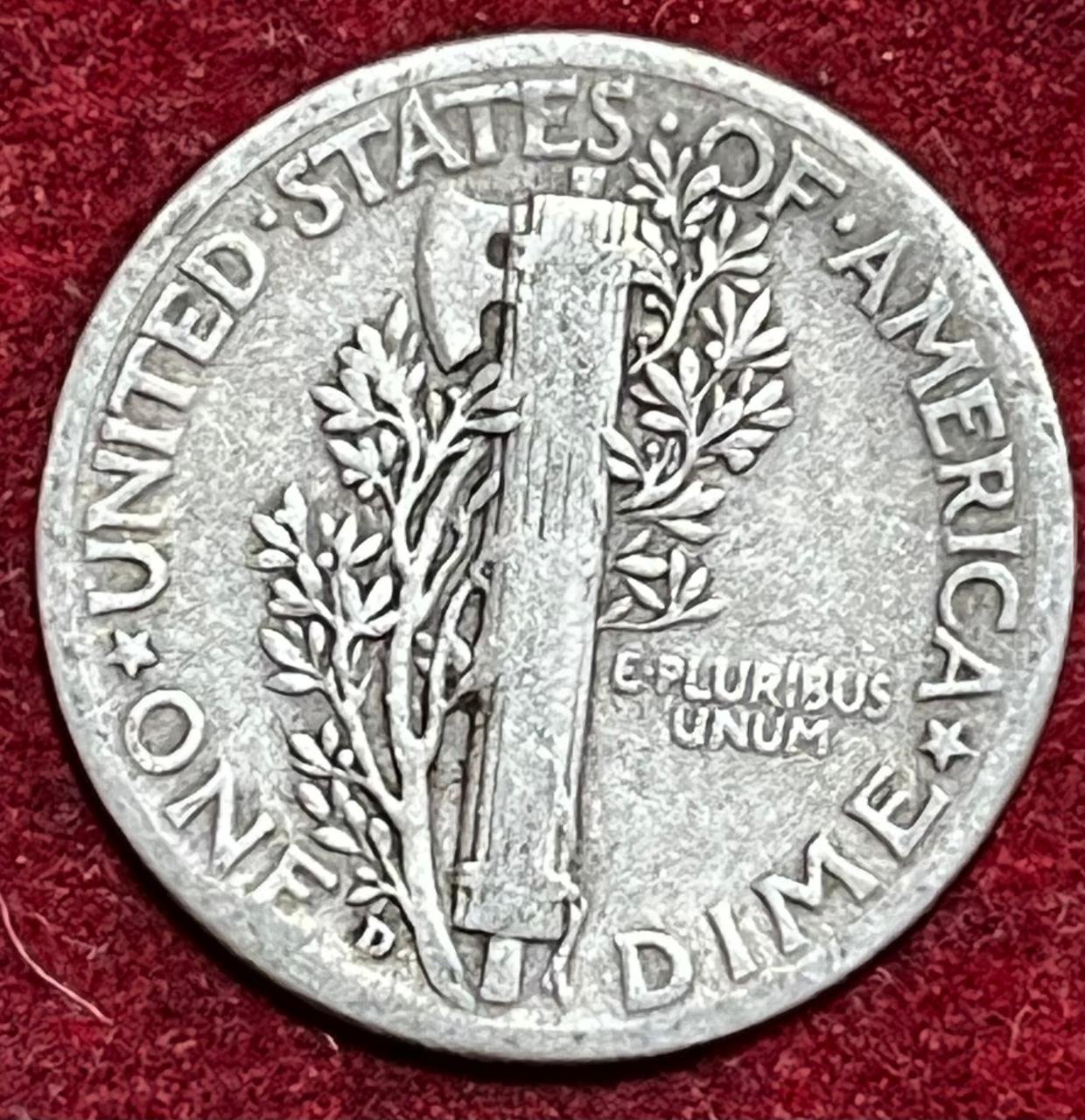 UNITED STATES 1 DIME 1936 MERCURY DIME RARE SILVER COIN #V-385 - Image 2
