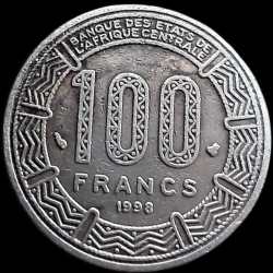 Central African States, 100 Francs, 1998, KM #13, Condition as per image.