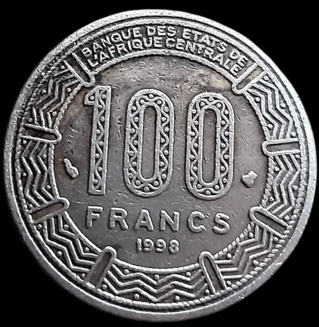 Central African States, 100 Francs, 1998, KM #13, Condition as per image.