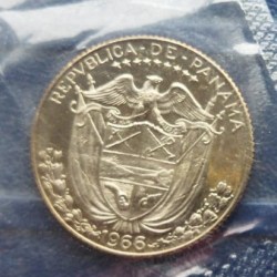 Alternative view of Panama, ¼ Balboa, 1966, KM #11.2a, Proof, Condition as per image.