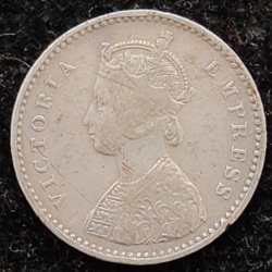 Alternative view of British India Two Anna -1883 Victoria Rare High Grade Coin #I-142
