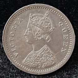 Alternative view of British India Two Anna -1862 Victoria Rare High Grade Coin #I-143