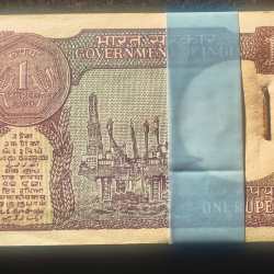 Alternative view of 1 RUPEES 1990 GOVERNOR BIMAL JALAN RARE UNC SERIAL PACKET