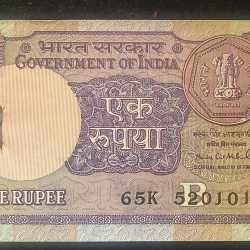 1 RUPEES 1991 GOVERNOR Montek Singh Ahluwalia RARE UNC SERIAL PACKET