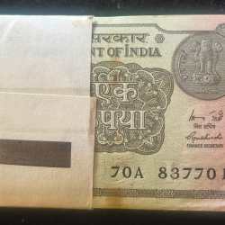 1 RUPEES 2015 GOVERNOR Rajiv Mehrishi RARE SERIAL PACKET WITH FANCY NUMBER ENDING 786