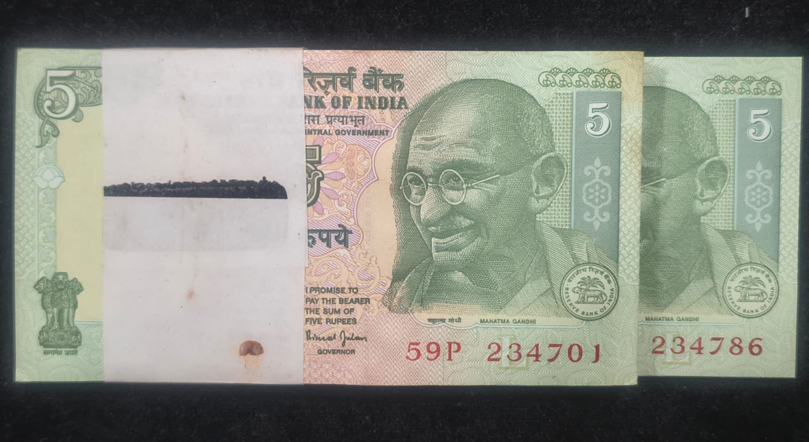 5 RUPEES GANDHI GOVERNOR BIMAL JALAN RARE SERIAL PACKET WITH FANCY NUMBER ENDING 786