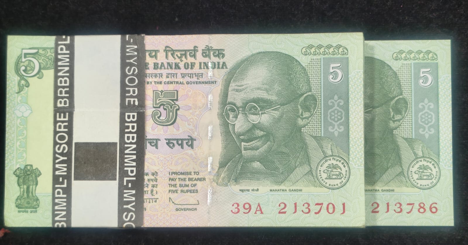 5 RUPEES GANDHI GOVERNOR D.SUBBARAO UNC RARE SERIAL PACKET WITH FANCY NUMBER ENDING 786