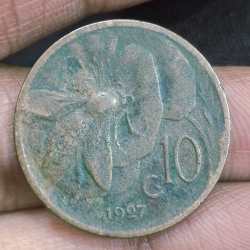 Italy 10 Centesimi 1927 - Victor Emmanuel III Rare lowest price Coin #I-232