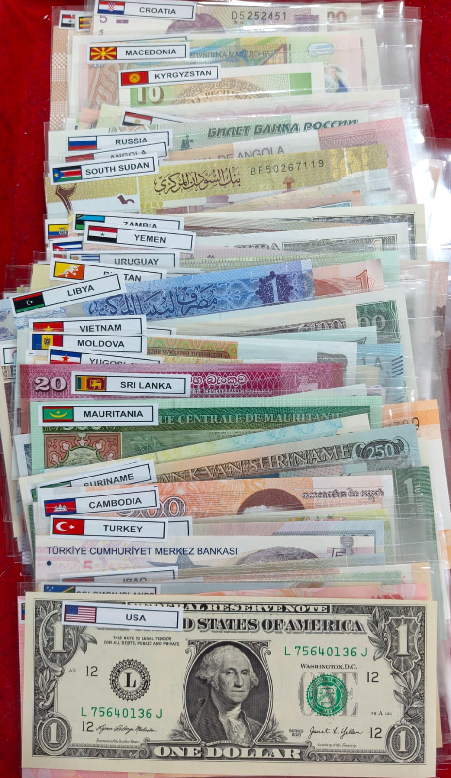 101 Different Countries UNC With Stricker With Album See Description - Image 2