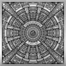 DRAGON AND PHOENIX TEMPLE OF HEAVEN Caisson Ceiling Silver Coin 10$ Samoa 2021 Ultra Rare