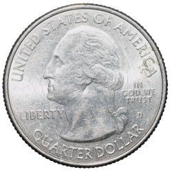 Alternative view of Nickel 1/4 Dollar of United States of America (AD 2013) Commemorative Issue 'Nevada - Great Basin' State UNC Grade