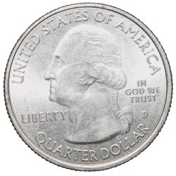 Alternative view of Nickel 1/4 Dollar of United States of America (AD 2014) Commemorative Issue 'Virginia - Shenandoah State'
