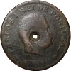 Holed Copper 1/4 Tanga of Carlos I(AD 1903) of Indo-Portugal KM15