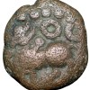 Copper Jital of Devraya I(AD 1406-22) of Vijayanagar Empire Bull Left/Dagger