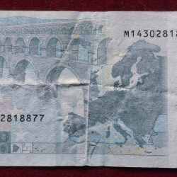 Alternative view of Eurozone 5 Euros Europa Series Rare World Note #B2