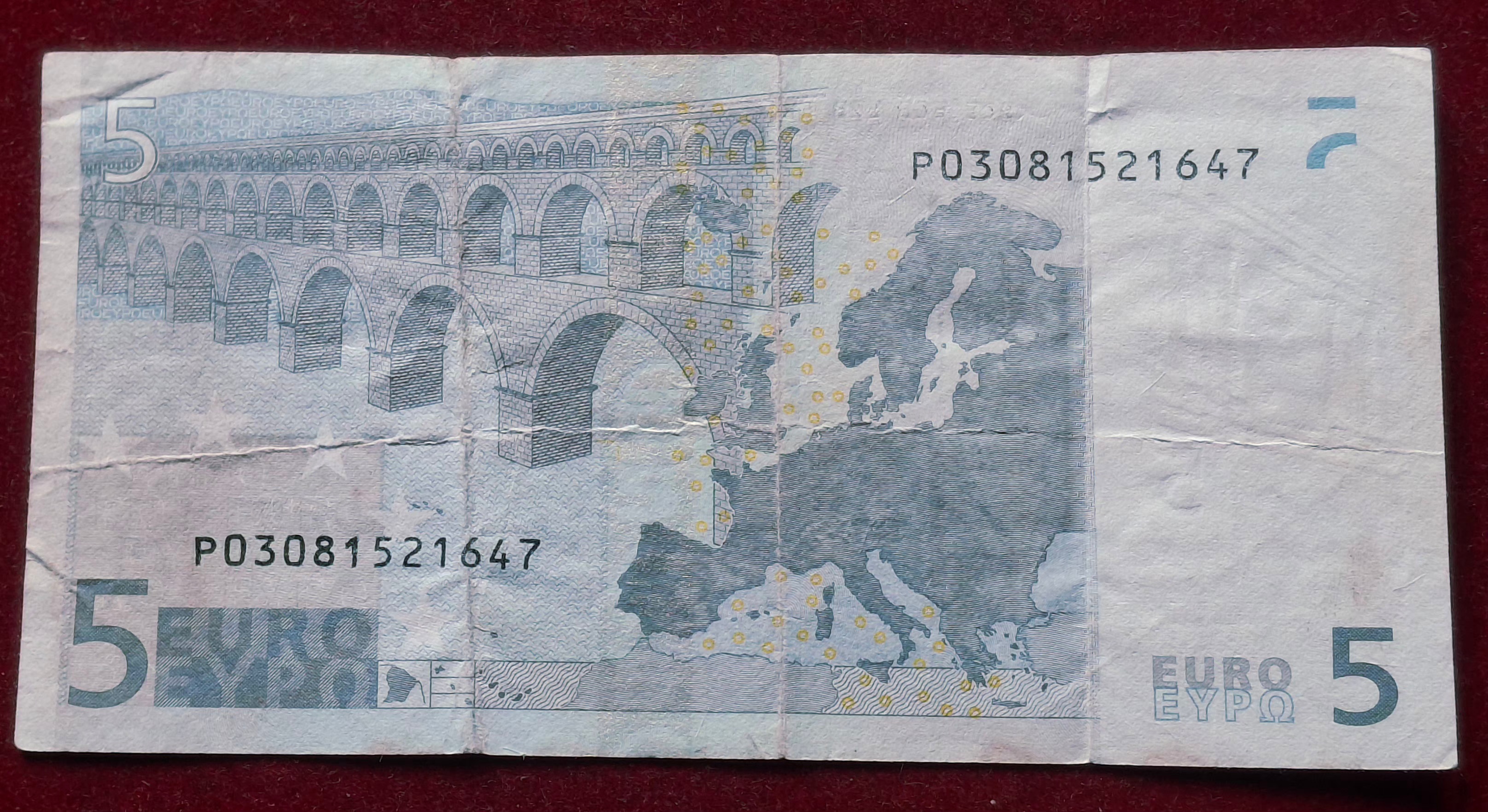 Eurozone 5 Euros Europa Series Rare World Note #B2 - Image 2