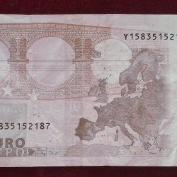 Alternative view of Eurozone 10 Euro 2002 Series Rare World Note #B2