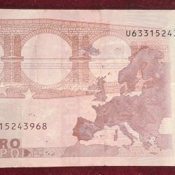 Alternative view of Eurozone 10 Euro 2002 Series Rare World Note #B2