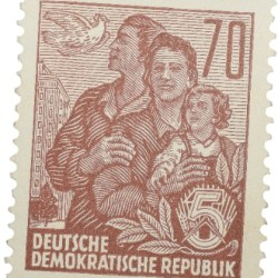 Postal Stamp of Germany (AD 1970) Brown Colour 5 Pfennig Mint Un-Used Condition as per Image.