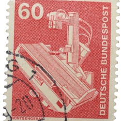 Postal Stamp of Germany Red Colour 60 Pfennig Used Condition as per Image.