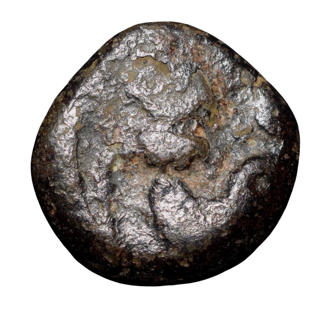 Copper Coin of Bhadra/Mitra Dynasty (2nd Cen. BC) with River Goddess 'Bena' Half Women & Half Fish Ext. Rare