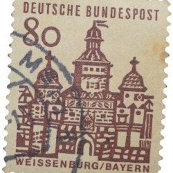 Postal Stamp of Germany Brown Colour 80 Pfennig - Used Condition as per Image.