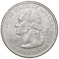 Alternative view of Nickel 1/4 Dollar of United States of America (AD 2002) Commemorative Issue 'Indiana - Crossroads of America' State