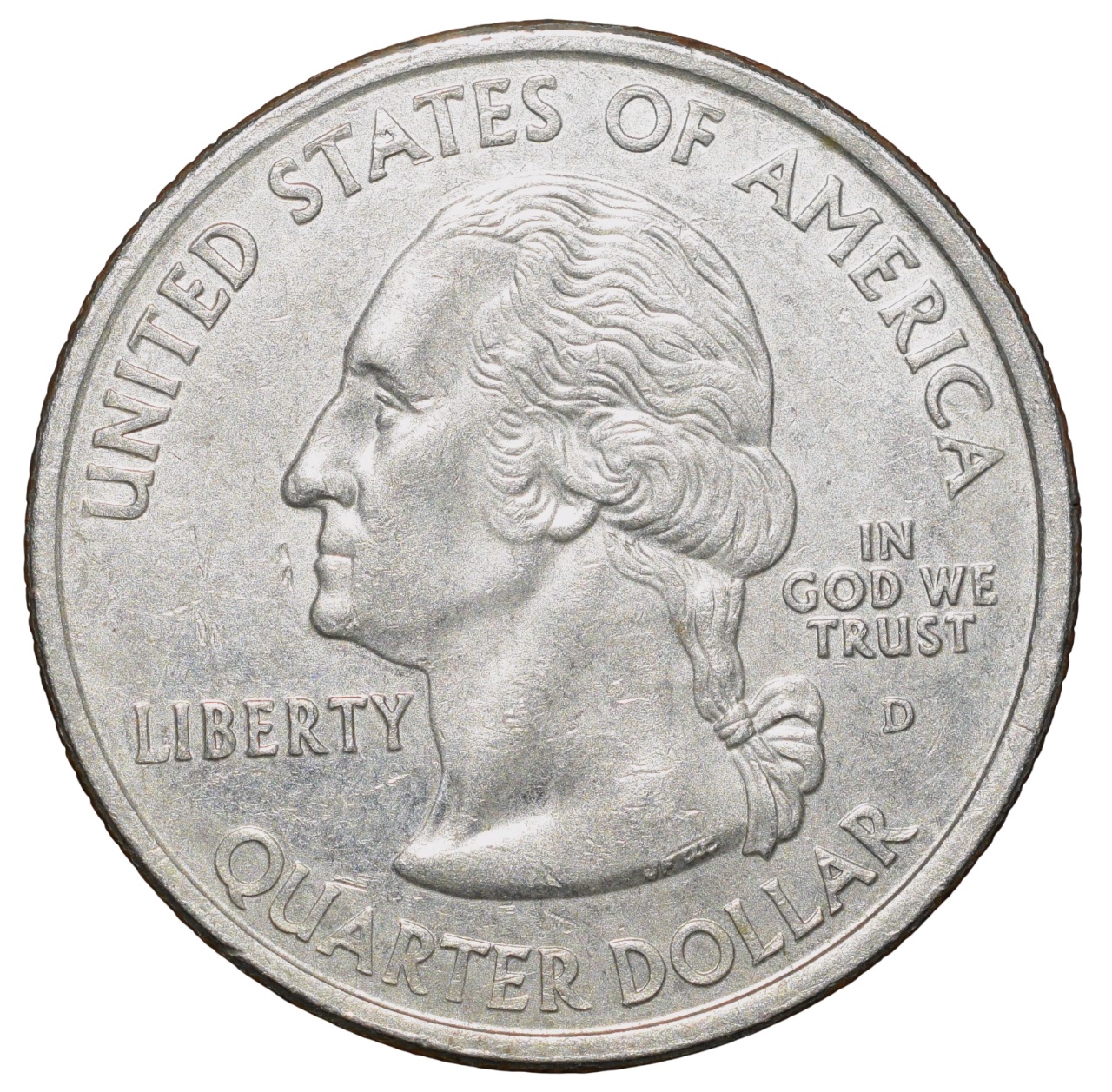 Nickel 1/4 Dollar of United States of America (AD 2002) Commemorative Issue 'Indiana - Crossroads of America' State - Image 2