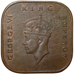 Bronze 1 Cent of George VI (AD 1945) from Malaya British Commonwealth