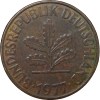 Brass 10 Pfennig of Germany (AD 1977) with Oak Sapling