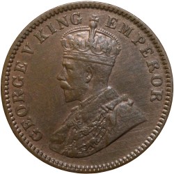 Bronze 1/4 Anna of George V (AD 1934) of Calcutta Mint Extremely Fine