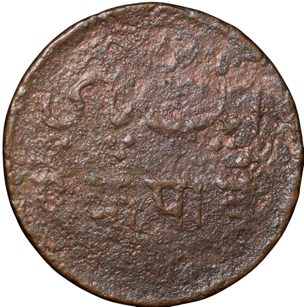 Copper 1 Pie of Bengal Presidency (AD 1831-1835) with denomination in 4-Languages - Image 2