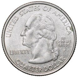 Alternative view of Nickel 1/4 Dollar of United States of America (AD 2000) Commemorative Issue 'New Hampshire - Old Man of the Mountain'