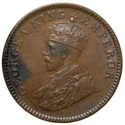 Bronze 1/4 Anna of George V (AD 1933) of Calcutta Mint Extremely fine Scarce