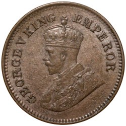 Bronze 1/2 Pice of George V (AD1936) of Calcutta Mint About UNC Grade