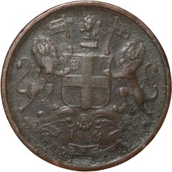 Copper 1/2 Pice of Queen Victoria - East India Company (AD 1853) of Calcutta Mint