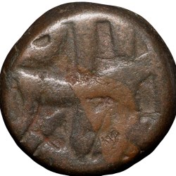 Alternative view of Copper Dam of Muhammad Shah(AD1719-1748) of Elichpur Mint KMA430.1