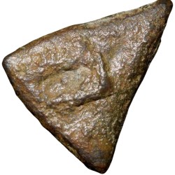 Triangular Shaped Cast-Copper Coin of City-State - Sukatimati(2nd Cen. BC) Rare