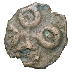 Alternative view of Potin Coin of Siva Siri Pulumavis (1st Cen. BC) of Satavahan Dynasty Rare