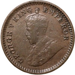 Bronze 1/12 Anna of George V (AD 1917) of Calcutta Mint KM 509