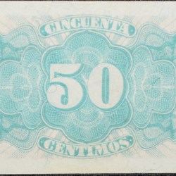 Alternative view of Old 50 Centimos of Spain Country (AD 1937) with Allegorical female portrait wearing phrygian cap