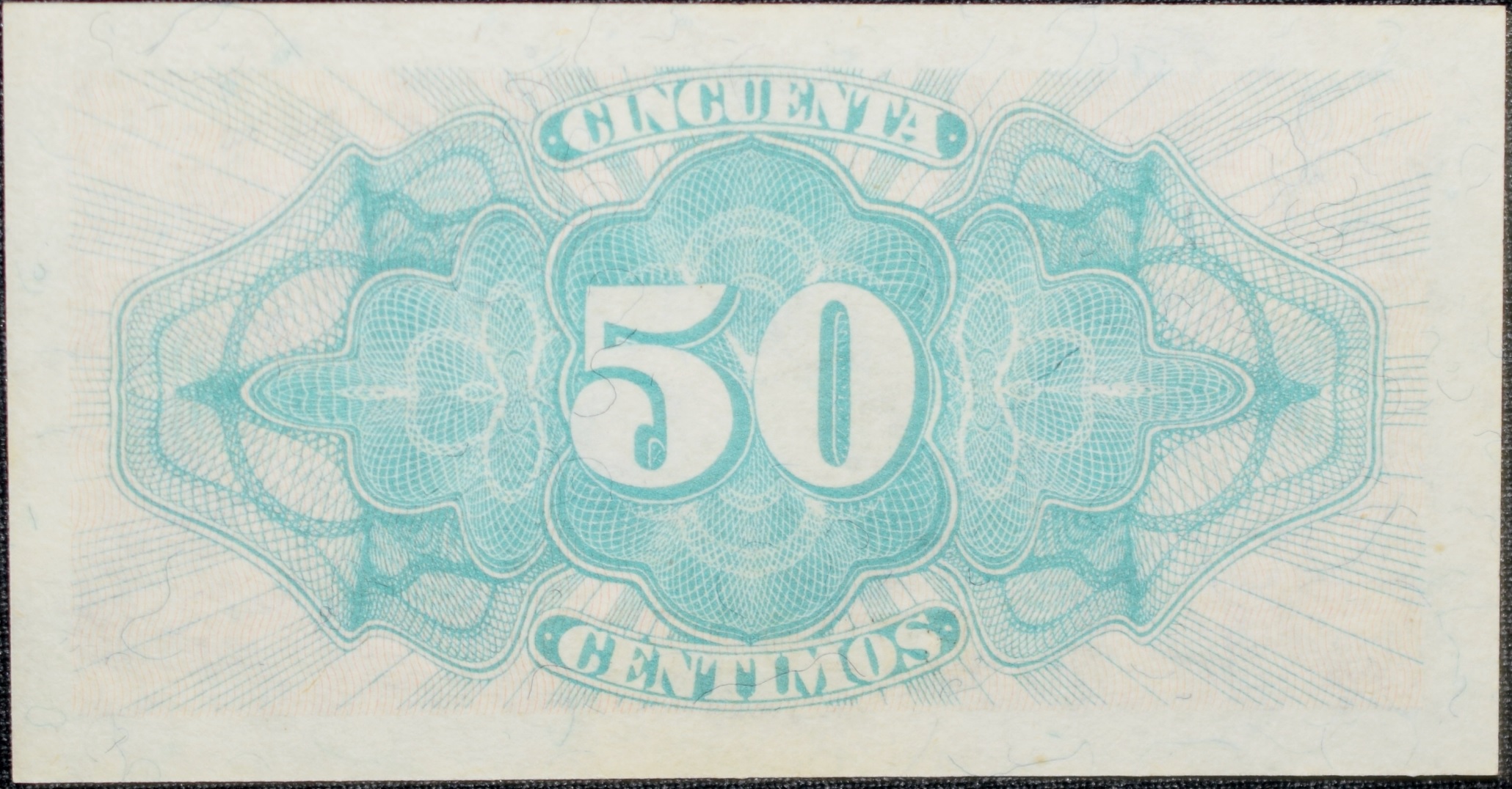 Old 50 Centimos of Spain Country (AD 1937) with Allegorical female portrait wearing phrygian cap - Image 2