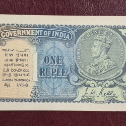 British India George fifth Gem unc 1935 one ruppes gem unc Extermaly rare note