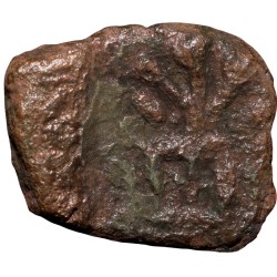 Copper Coin of Ancient Ujjaini(2nd Cen. BC) with Tree in 4-Compertment Railing/Ujjaini