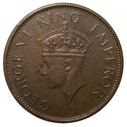 Bronze 1/4 Anna of George VI (AD1940) of Bombay Mint with Dot above 'N' Head Type II